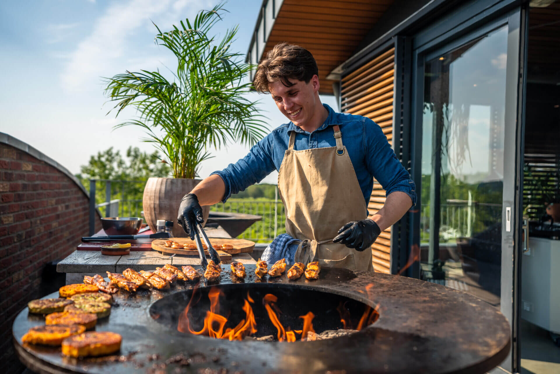 Barbecue bij teamdag