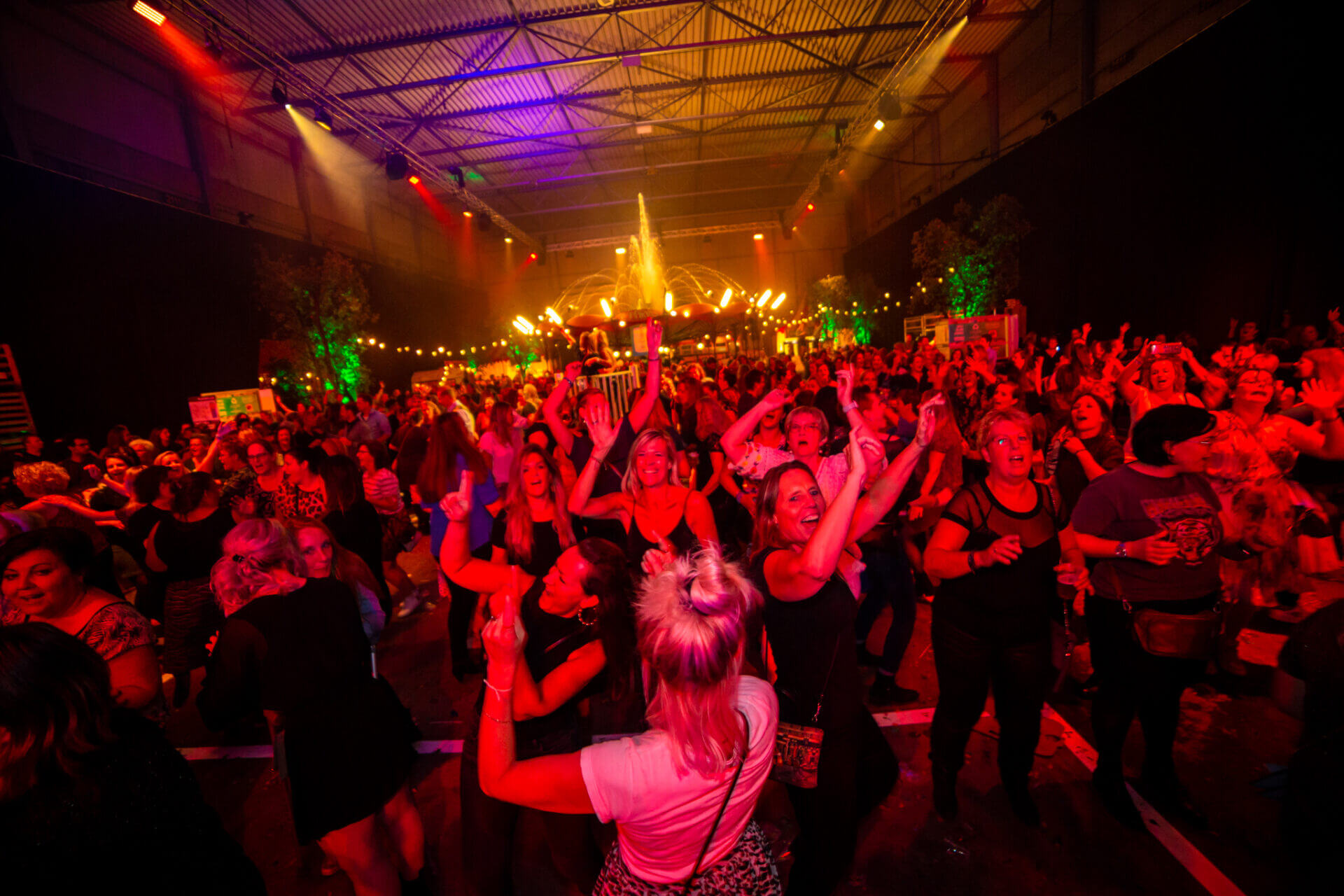 Personeel danst bij bedrijfsfestival